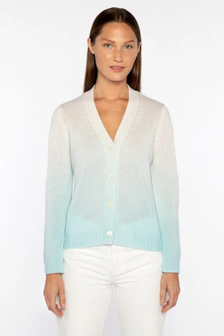Style Without Limits Kinross Cashmere Ombre Vee Cardigan