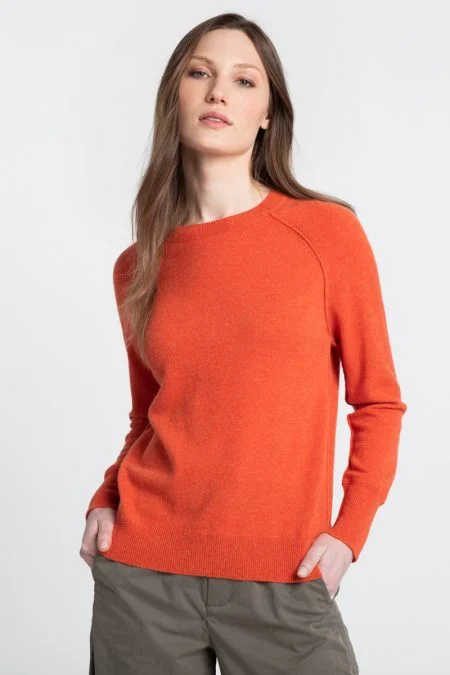 Style Your Wardrobe Kinross Cashmere Zip Back Crew Pullover