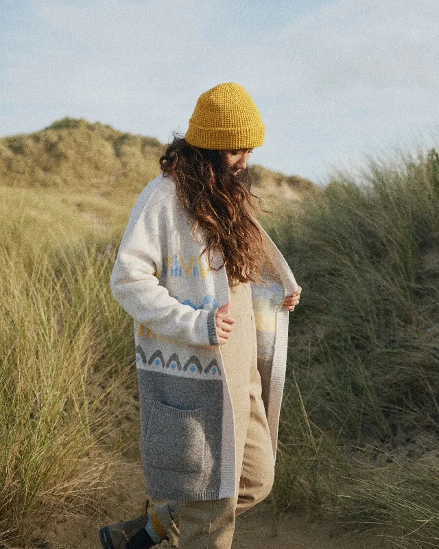 Playful Elegance Nettle Recycled Knitted Cardigan - Birch