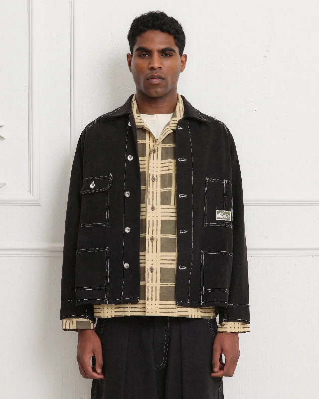 Trendy Women's Wear Collection Railroad Jacket - Black Wonky-Wear