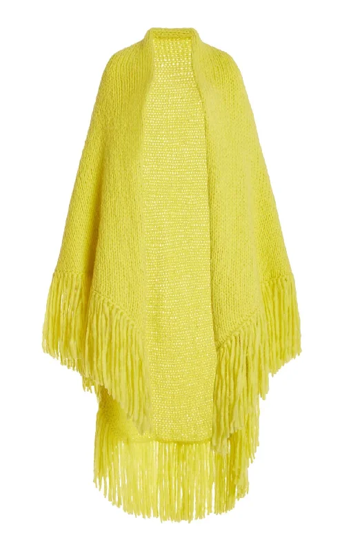 Your Timeless Wardrobe Awaits Lauren Knit Wrap in Citrine Welfat Cashmere