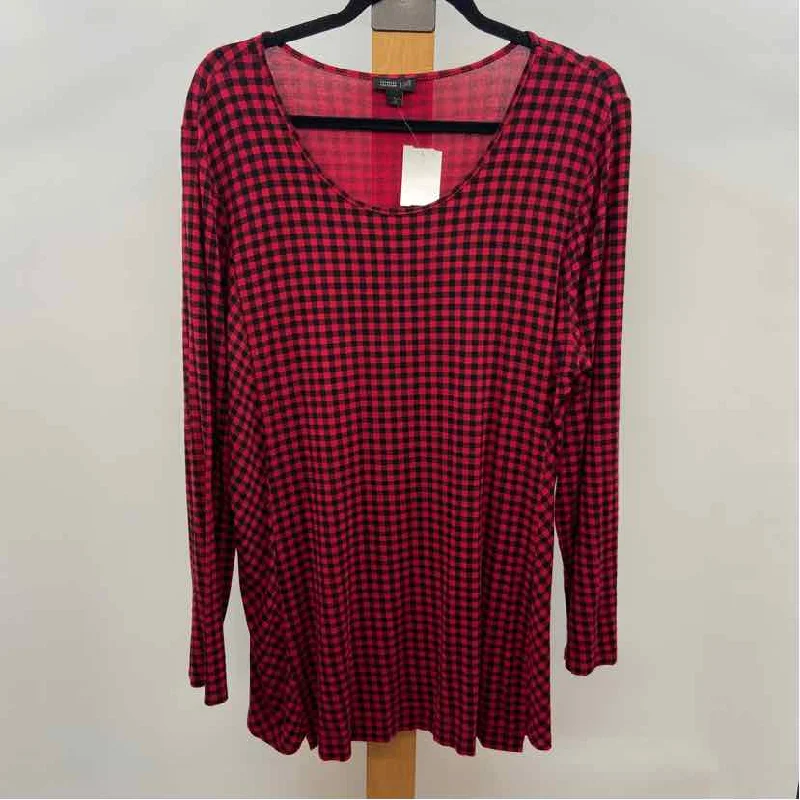 Catch Every Fashion Trend JJill Women's Size XL Red Plaid Tunic