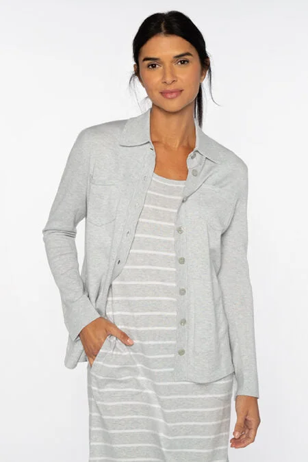 Seasonal Fashion Kinross Cashmere Easy Shirt Cardigan