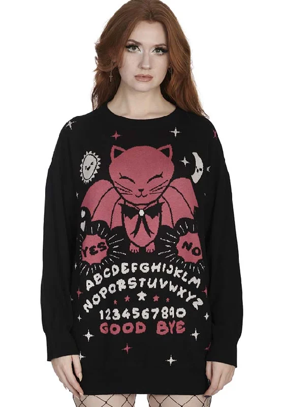 Fast Fashion Favorites Women's Trendy Activewear Apparel Ouija Night [Black/Pink] | JUMPER
