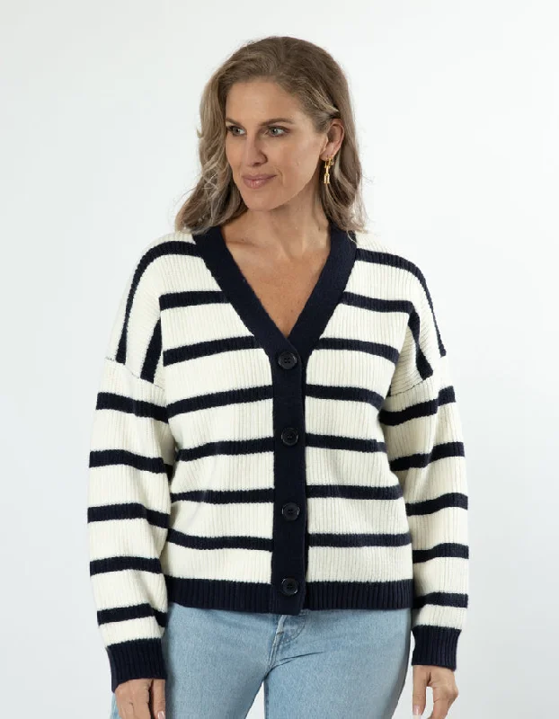 Vibrant Prints Stella + Gemma Greyson Cardigan White/Navy