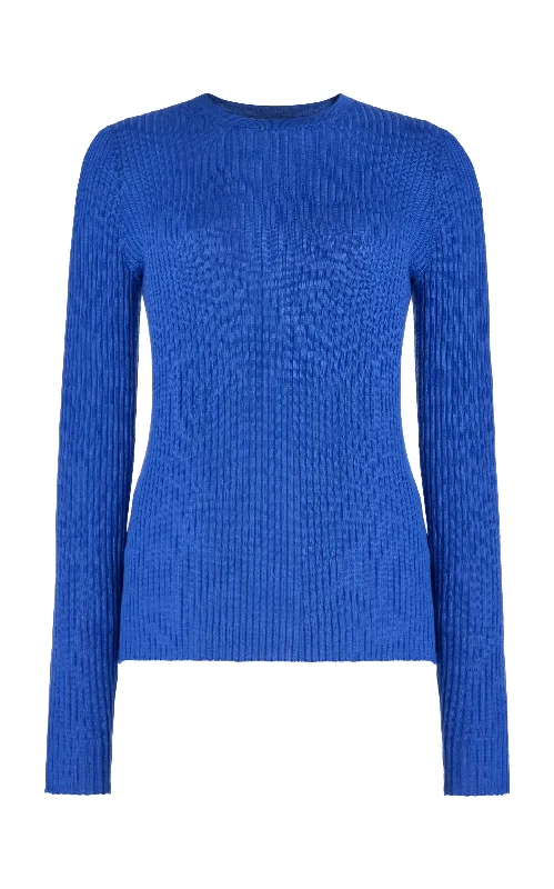 Hot Styles Browning Knit Sweater in Sapphire Cashmere Silk