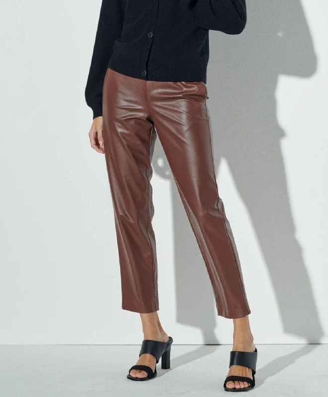 Comfortable Clothes High-Rise Vegan Leather Pant