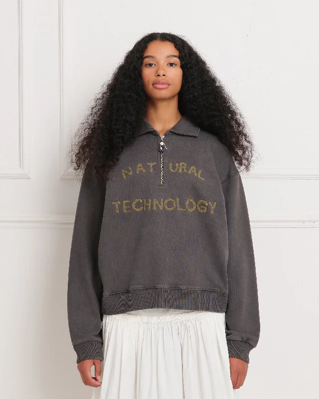 Fashion Forward Geo Pullover - Charcoal