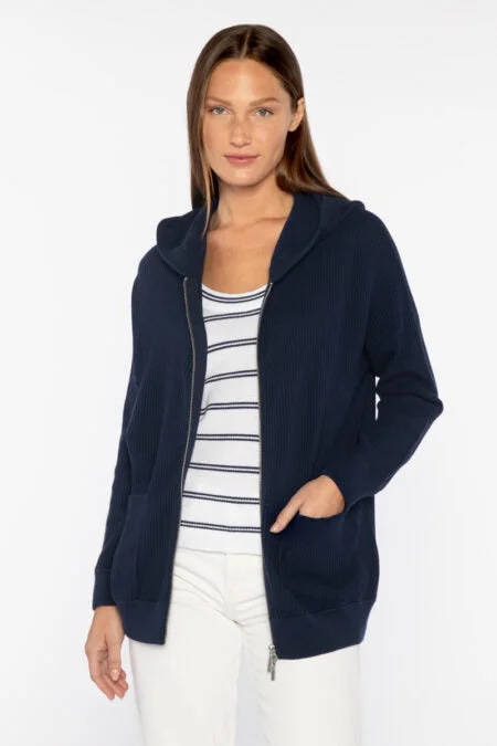 Limited Time Flash Sale Kinross Cashmere Rib Zip Hoodie