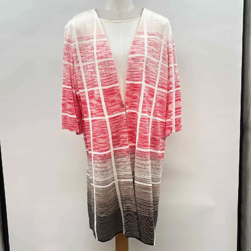 Vintage Charm Ming Wang Women's Size L coral Heathered Cardigan