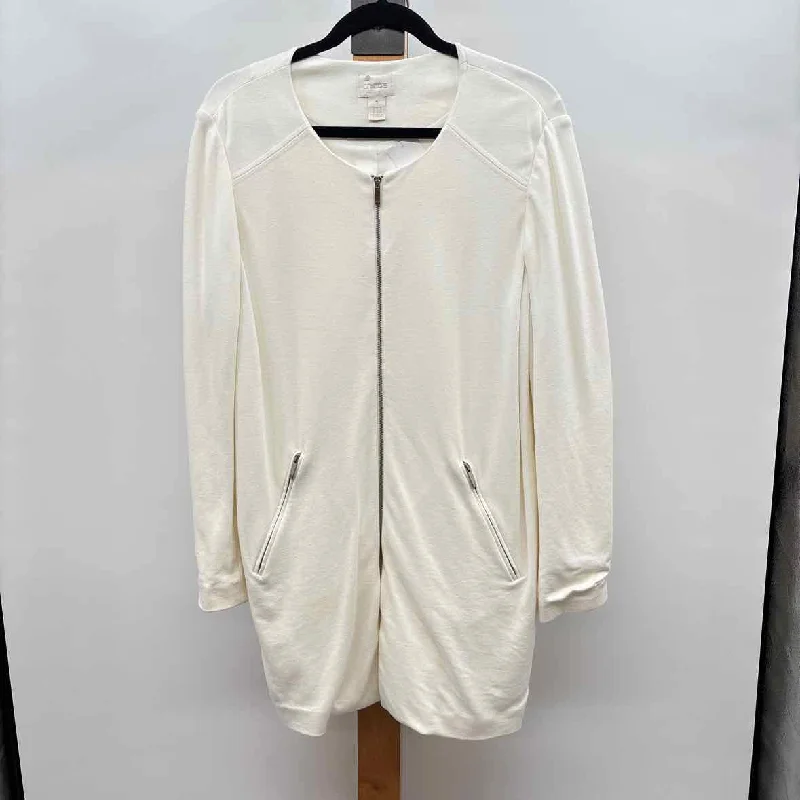 Grab Romantic Date - Night Styles Now Chico's Women's Size M Ivory Solid Cardigan