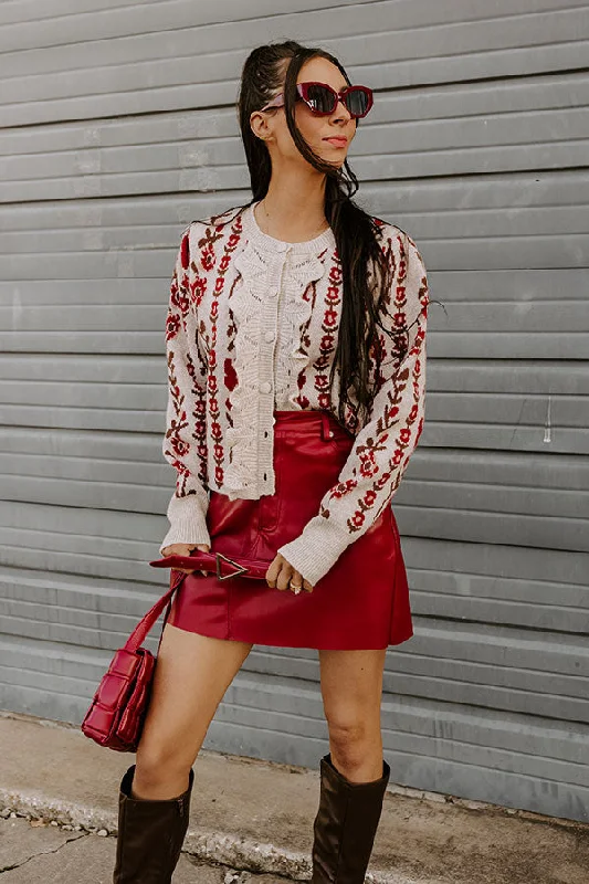 Budget Saver Elegant Women's Evening Garments Charming Glance Floral Sweater