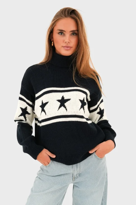 The Latest Fashion Trends "Cosy star" sweater navy