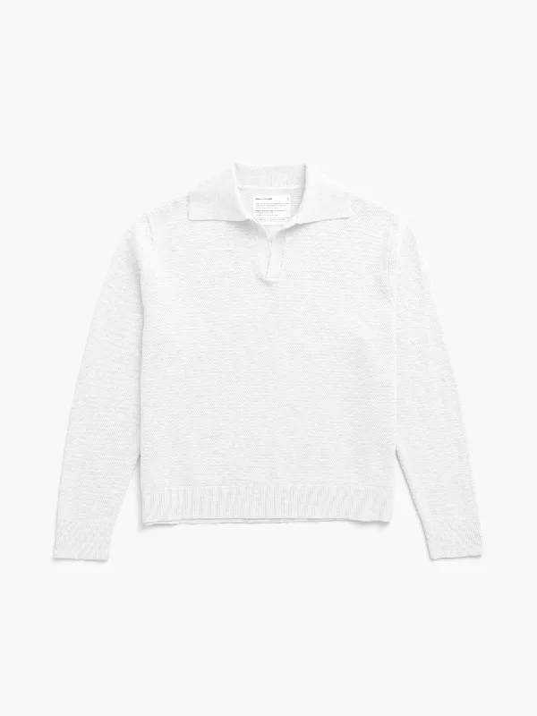 Lighten Up With Nordic Styles Women's Atlas Polo Sweater - Bone
