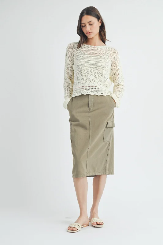 Luxury Style Women's Clothing Sets Jordan Crochet Knit Sweater
