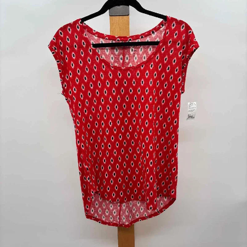 Wardrobe Essentials Loft Women's Size S Red Print Sleeveless Shirt