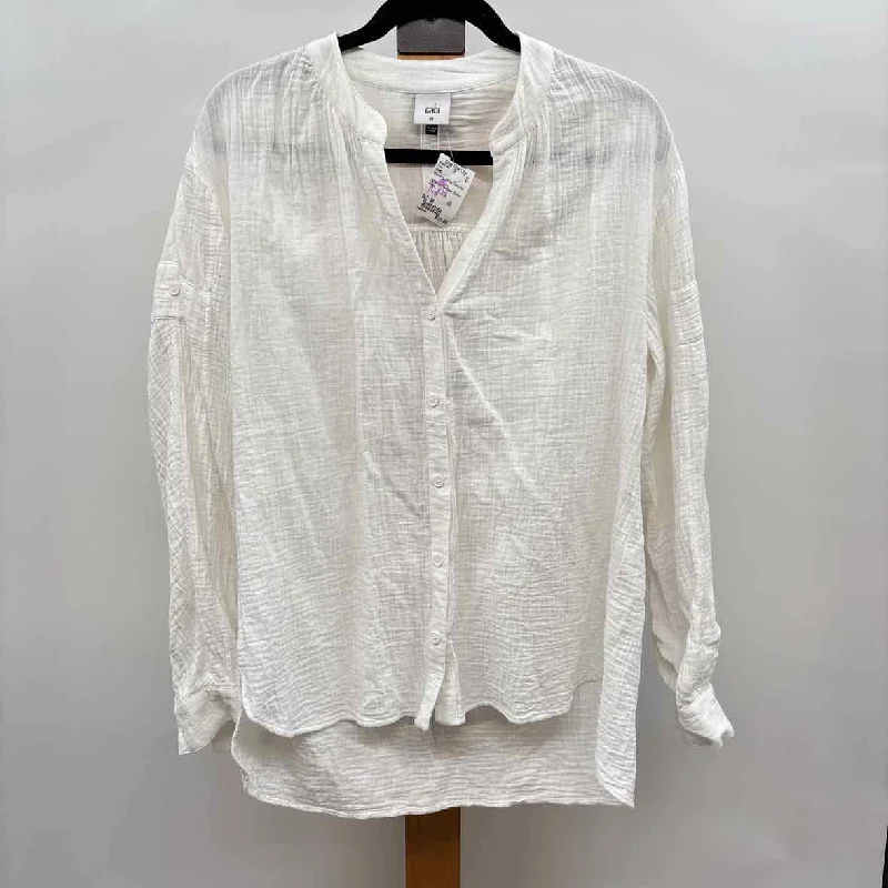 Fashion Forward Style CABI Women's Size M White Textured Tunic