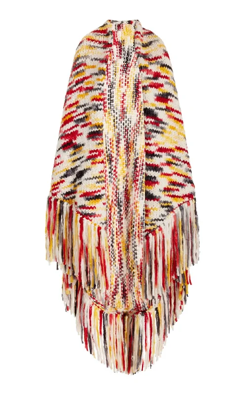 Get The Latest Trends Lauren Knit Wrap in Space Dye Fire Multi Welfat Cashmere
