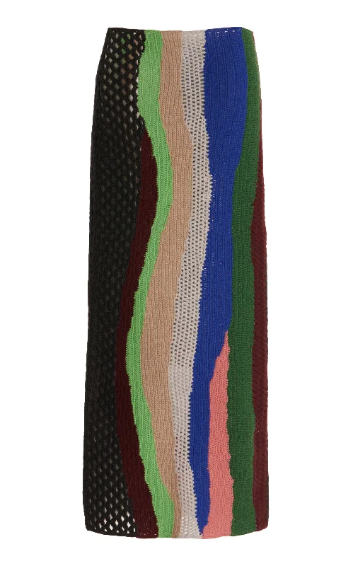 Trend Alert Fatima Crochet Maxi Skirt in Multi Cashmere