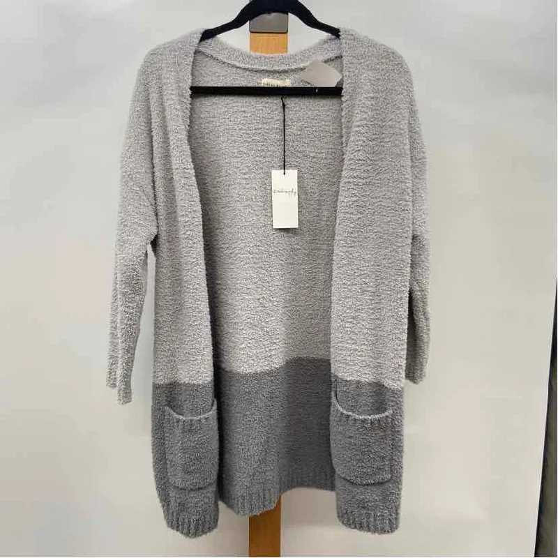Trendy Urban Attire Thread & Supply Women's Size One Size Gray Fuzzy Cardigan