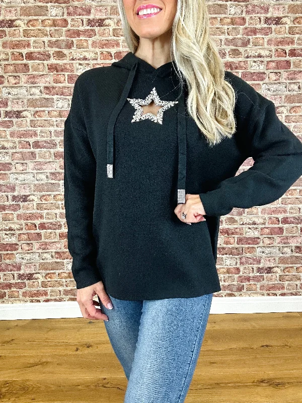 Casual Chic La Di Da Star Hoodie