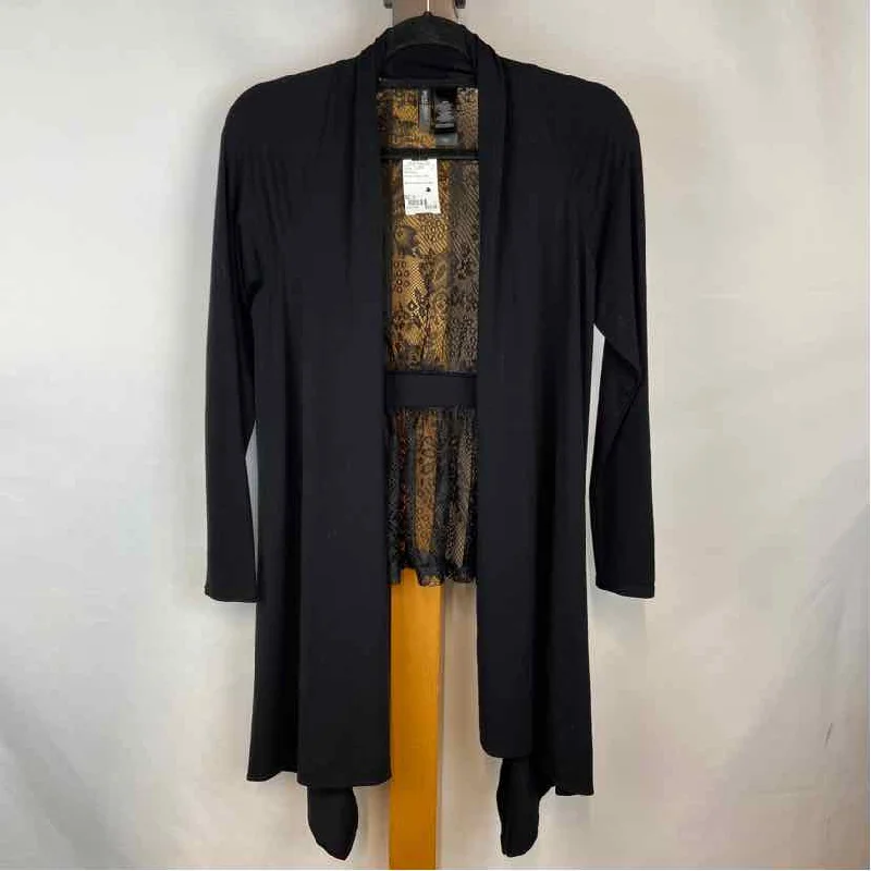 Romantic Detailing Bisou Bisou Women's Size S Black Lace Cardigan