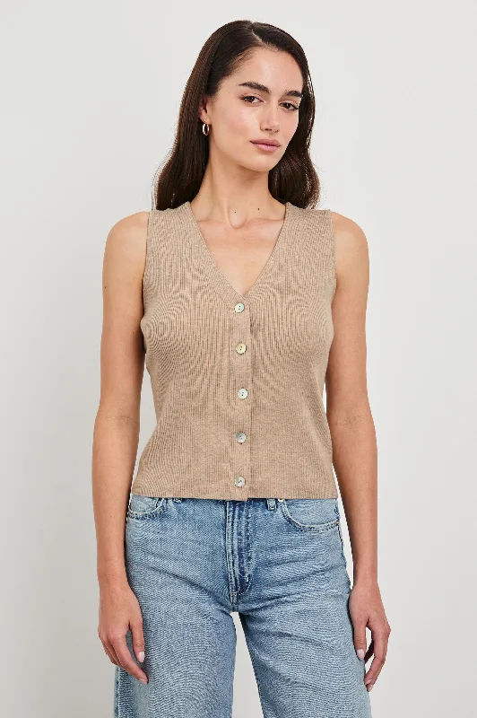Classic Women's Fashion ROSA VEST - OATMEAL