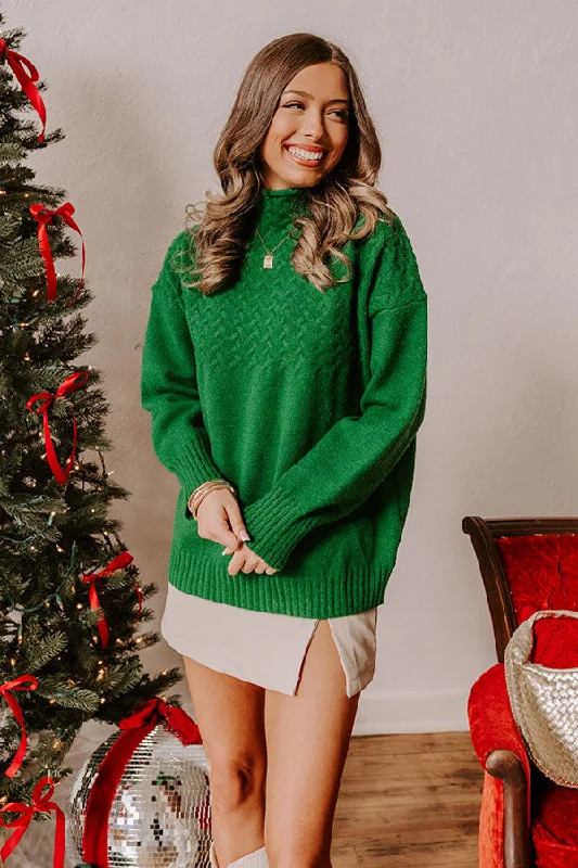 Season Offer Women's Functional Outfit For Outdoor Activities Evergreen Dreams Knit Sweater