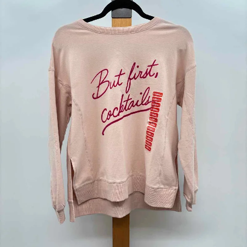 Flowy Fabric Wildfox Women's Size XS Pink Words Sweatshirt