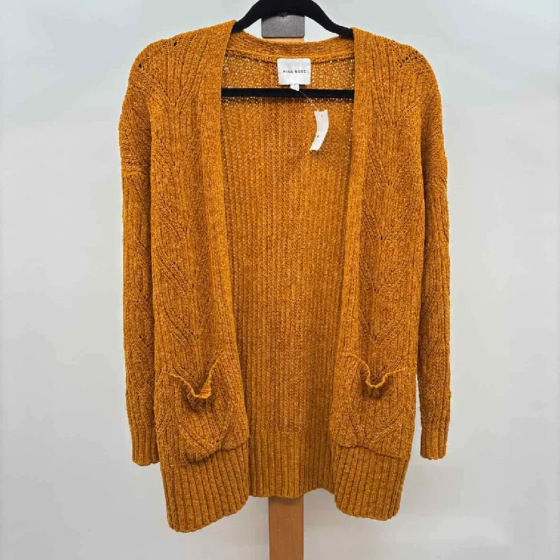 Trendsetter's Closet Pink Rose Women's Size S Pumpkin Textured Cardigan