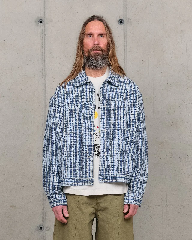 Soft Textures Sundae Jacket - Indigo Check Handloom