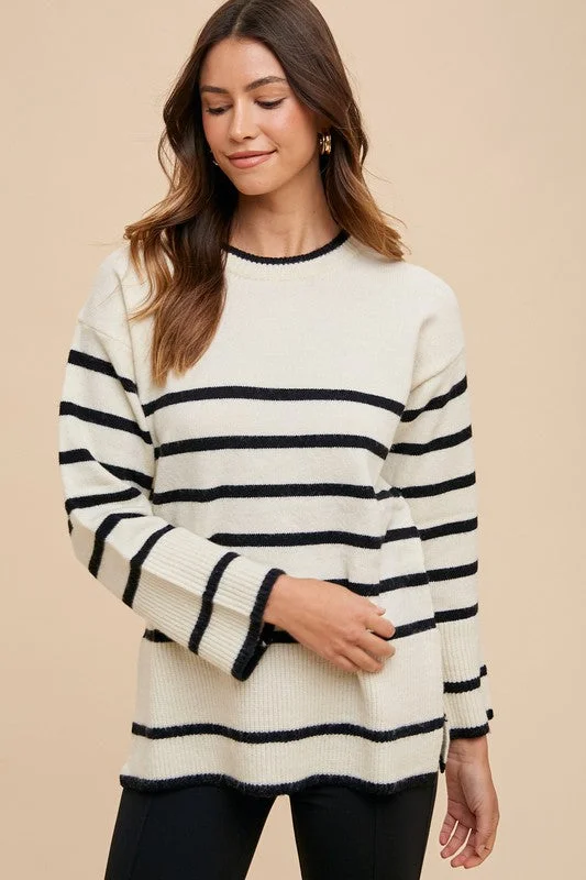 Boutique Styles Comfortable Women's Apparel Audrey Loose Fit Block Sweater