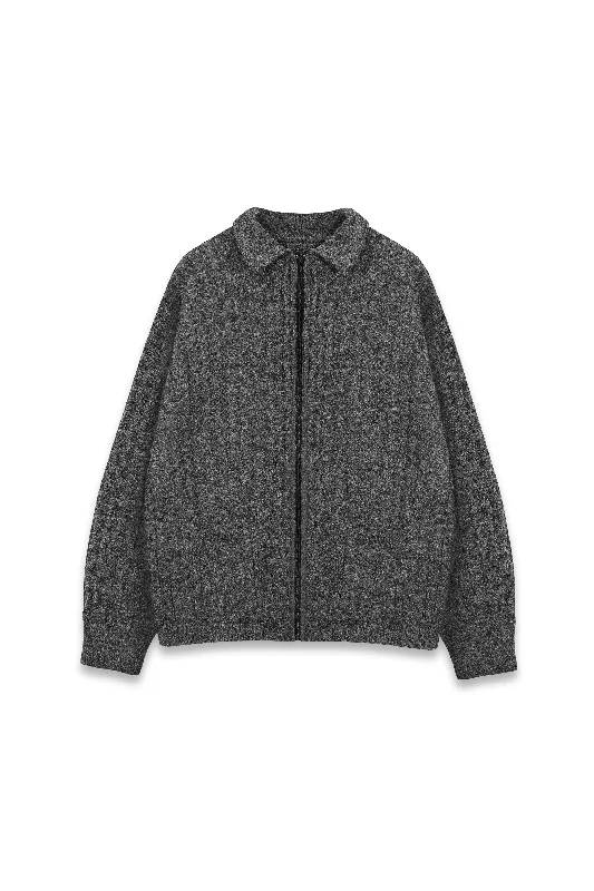 Casual Chic Barn Boxy Zip Knit Jacket