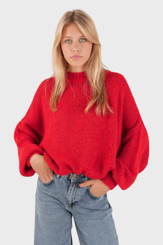 Everyday Glamour "Keep me warm" sweater red