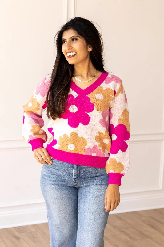Now On Sale For Chic Urban Styles Women's Travel Outfit Set Dazed For Days Floral Sweater