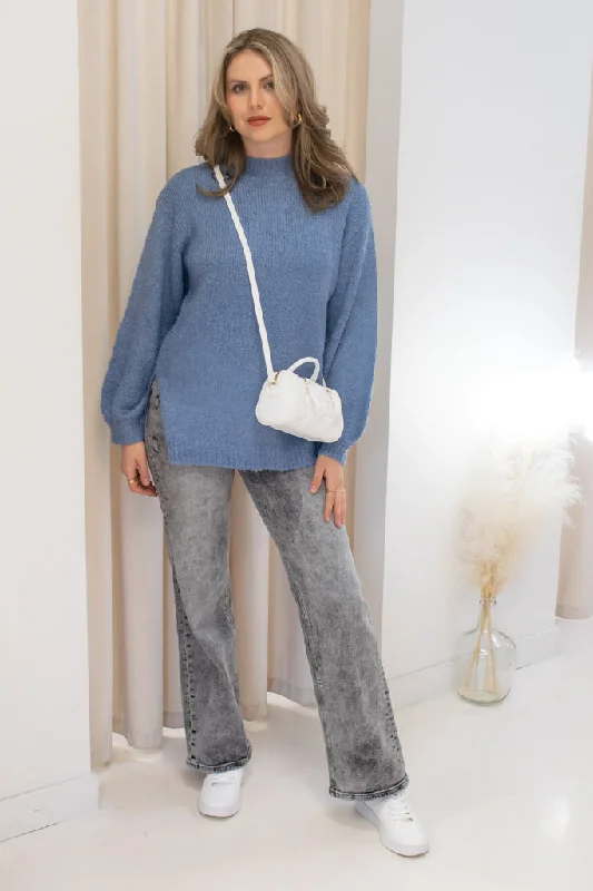 Unbeatable Prices Women's Comfortable Clothes For Weekends NEW TAMIA KNIT SWEATER (DUSTY BLUE)
