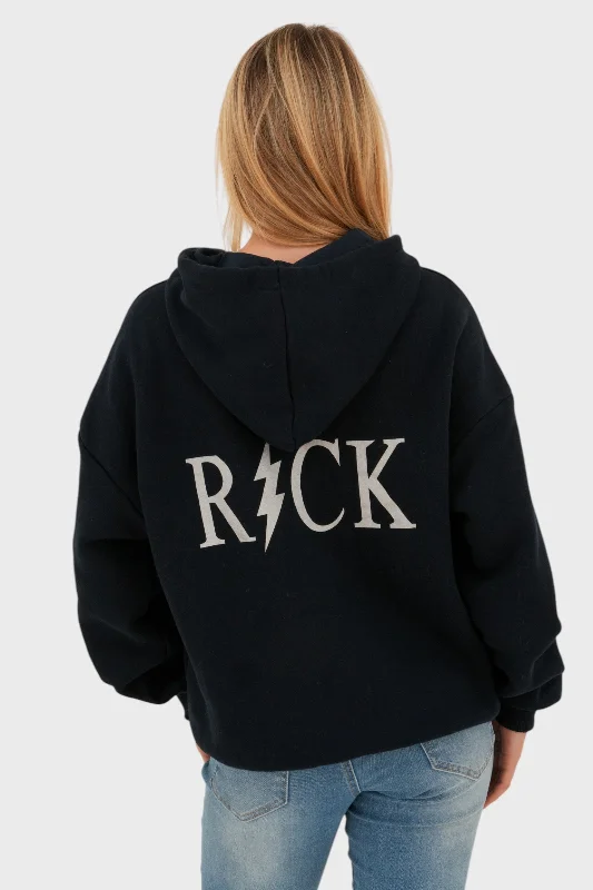 Trendy Threads "Rock" hoodie navy