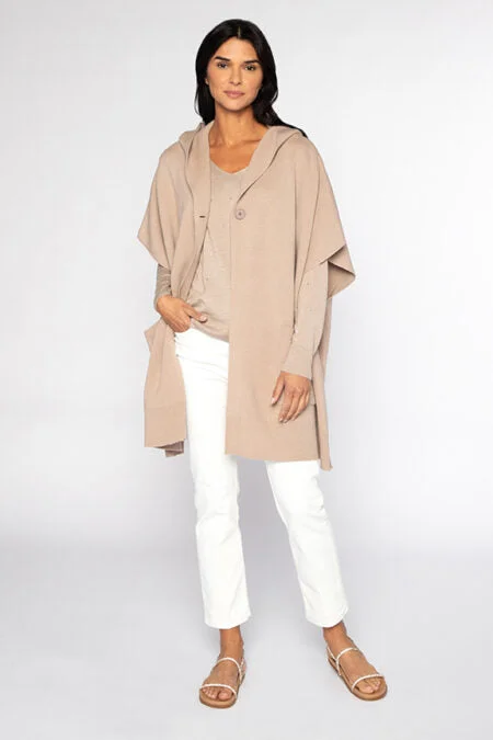 Fashion Forward Kinross Cashmere S/L Hooded Oversized Cardigan