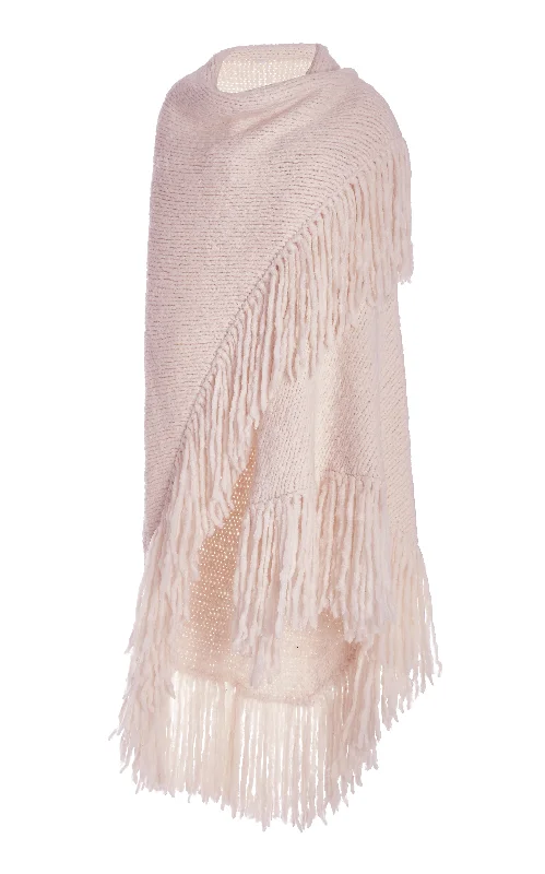 Stylish Looks Lauren Knit Wrap in Rose Quartz Welfat Cashmere