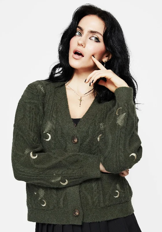 Summer Essentials Dianne Embroidered Cable Knit Cardigan