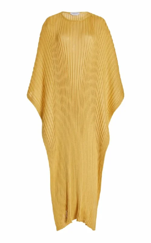 Flash Sale Starts Taos Knit Poncho in Gold Silk