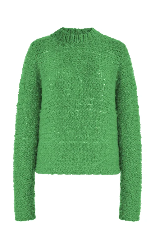 Limited Time Offer Durand Knit Sweater in Peridot Green Welfat Cashmere