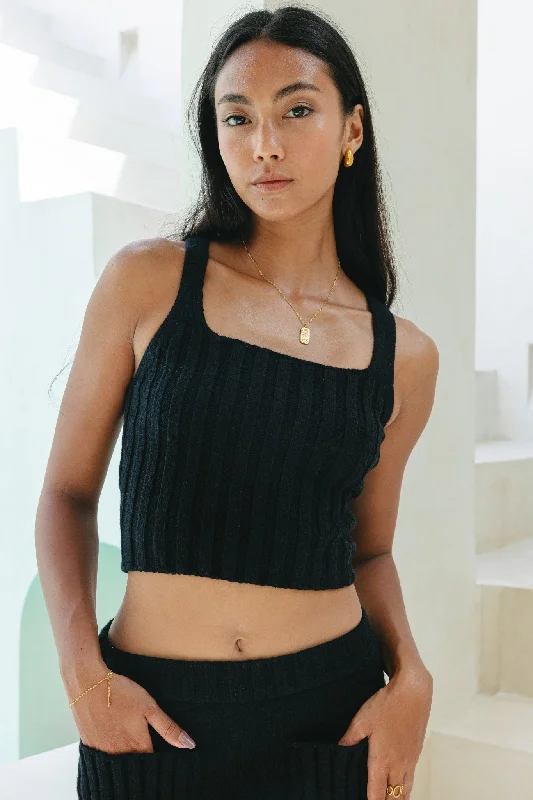 Stylish Statements Alice Black Knit Top