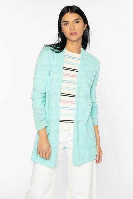 Odd Size Clearance Sale Kinross Cashmere Easy Rib Cardigan