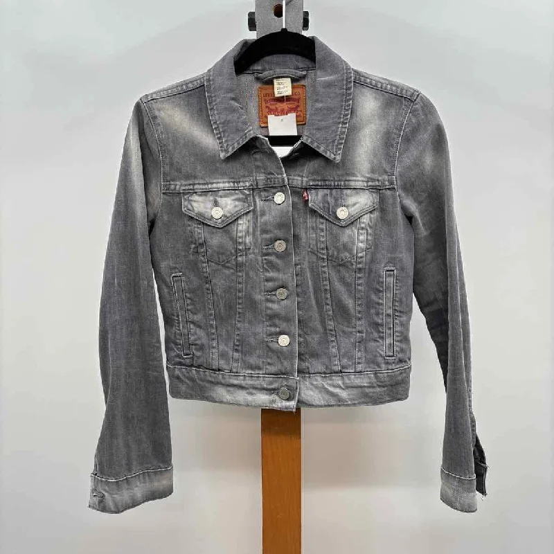 Casual Fashion Levi Strauss Women's Size XS Gray Distressed Jacket