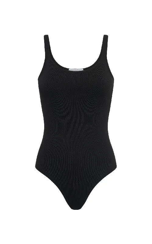 Trendy And Individual Women's Fashion Anjea Knit Body in Black Silk