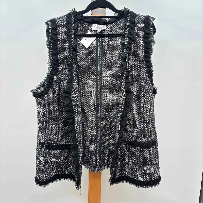 Brand Name Clothing Discount Extravaganza Conrad C Collection Women's Size 20 Black Tweed Cardigan