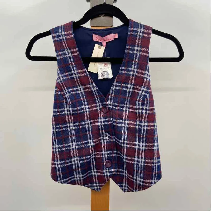 Big Savings Eva Franco Women's Size S Navy Plaid Vest