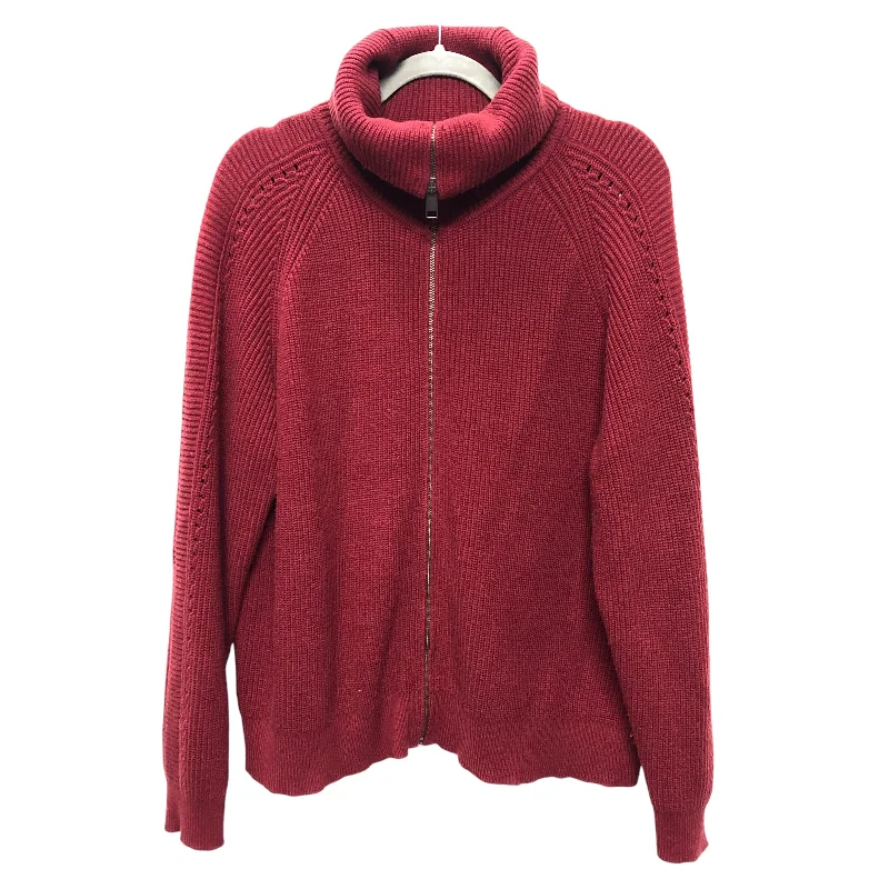 Trend Alert Sweater Cardigan By J. Jill In Red
