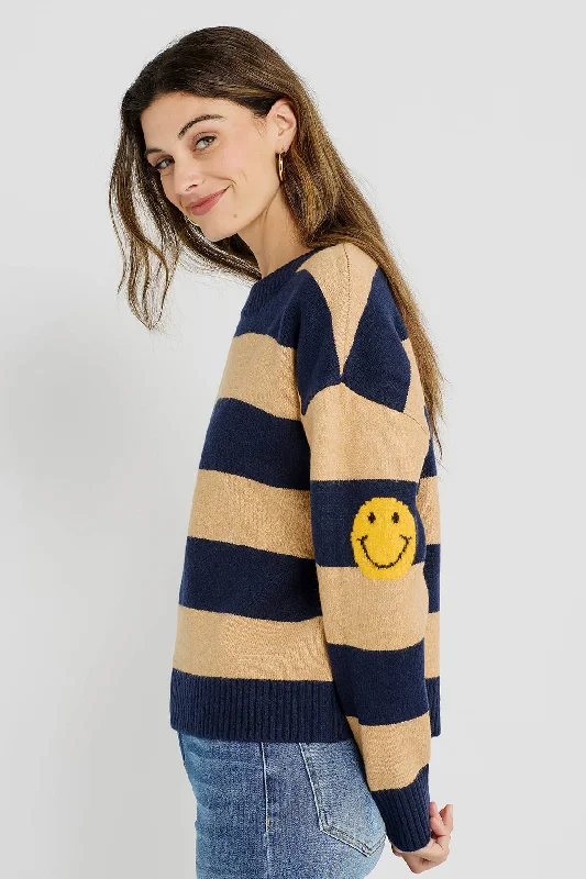 Fashion For Every Occasion By Together Striped Smiley Face Sweater